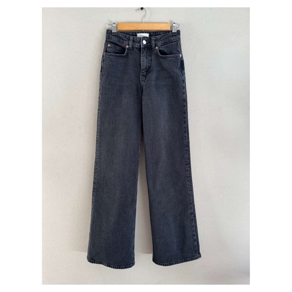 Dark Gray Wide Leg Women's Jeans